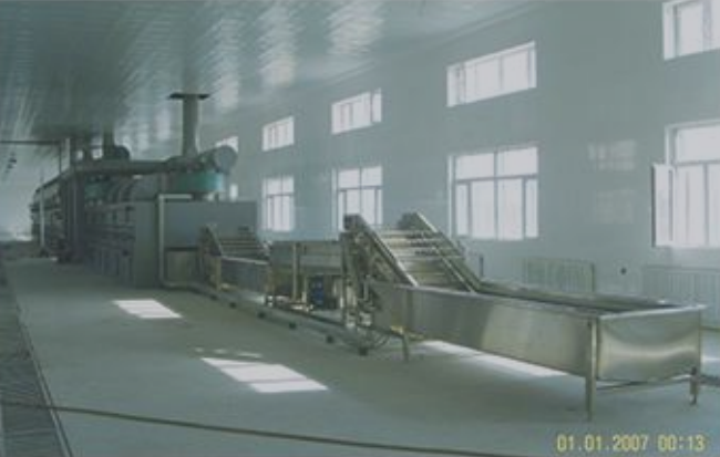 Dehydrated vegetable pretreatment production line